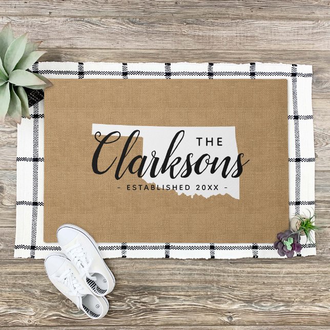 Oklahoma Family Monogram State Doormat (Creator Uploaded)