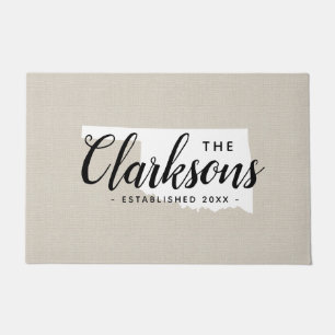 Oklahoma Family Monogram State Doormat