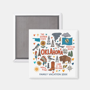 Oklahoma Family Trip Keepsake Custom Magnet