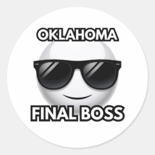 Oklahoma Final Boss Cool Emoji Sticker