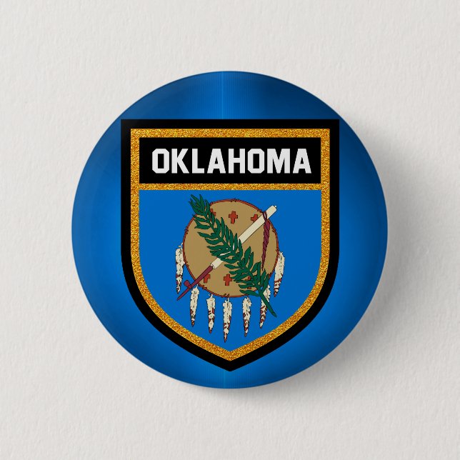 Oklahoma Flag 6 Cm Round Badge (Front)