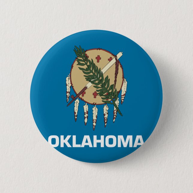 Oklahoma Flag 6 Cm Round Badge (Front)
