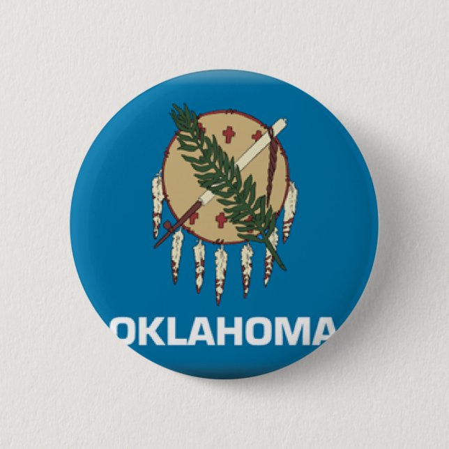 Oklahoma Flag 6 Cm Round Badge (Front)