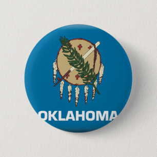 Oklahoma Flag 6 Cm Round Badge