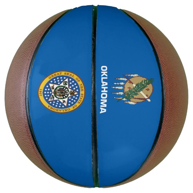 Oklahoma flag basketball (Vertical)
