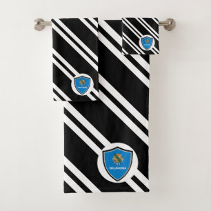 Oklahoma flag bath towel set