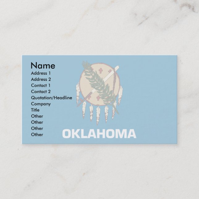 Oklahoma Flag Business Card (Front)