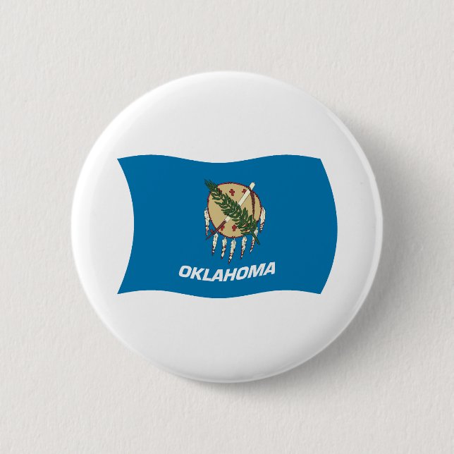 Oklahoma Flag Button (Front)