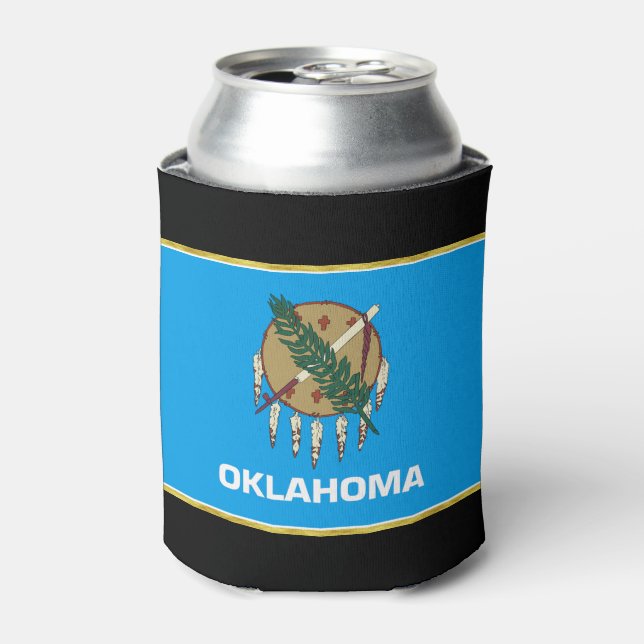 Oklahoma flag can cooler (Can Front)