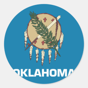 Oklahoma Flag Classic Round Sticker