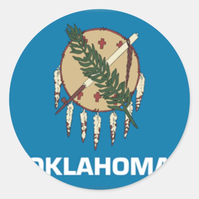Oklahoma Flag Classic Round Sticker (Front)