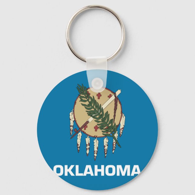 Oklahoma Flag Key Ring (Front)