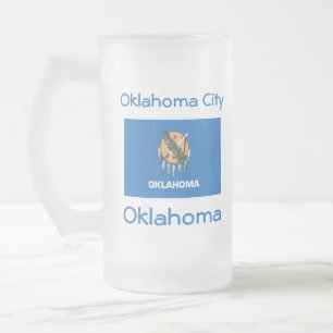 Oklahoma Flag Map City Mug