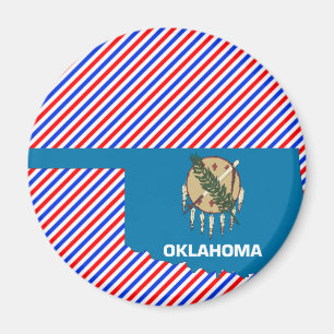 Oklahoma Flag Map Magnet