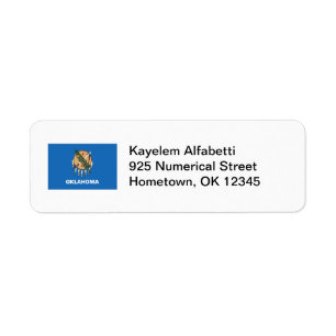 Oklahoma Flag Return Address Label