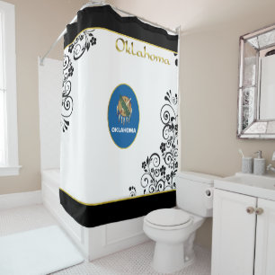 Oklahoma flag shower curtain
