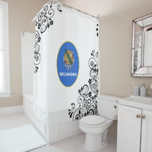 Oklahoma flag shower curtain