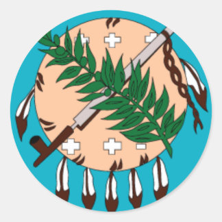 Oklahoma Flag Sooner State Classic Round Sticker