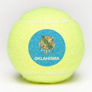 Oklahoma flag tennis balls