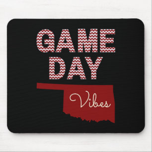 Oklahoma Football Game Day Vibes Fall Tailgate  Mouse Mat