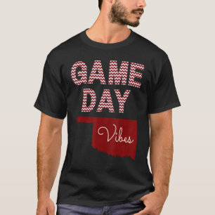 Oklahoma Football Game Day Vibes Fall Tailgate T-Shirt