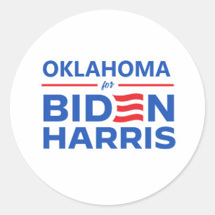 Oklahoma for Biden Harris Classic Round Sticker