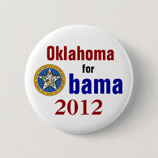 Oklahoma for Obama 2012 6 Cm Round Badge