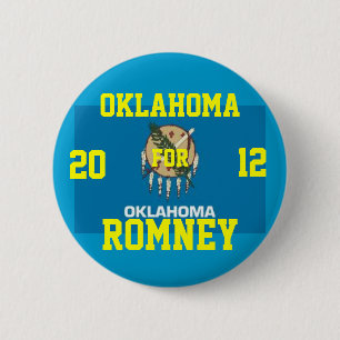 Oklahoma for Romney 2012 6 Cm Round Badge