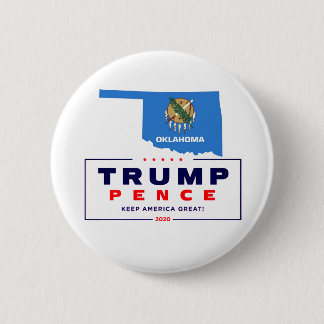 Oklahoma for Trump Pence 2020 6 Cm Round Badge