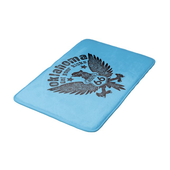 Oklahoma Get Your Kicks  Bath Mat (Angled)