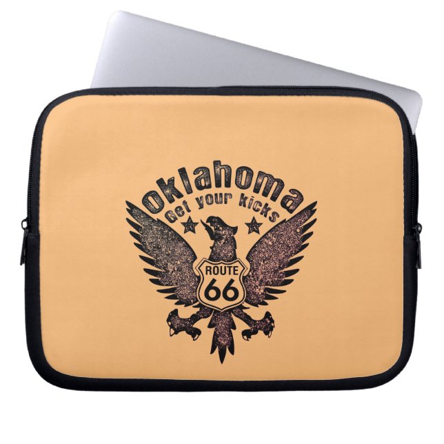 Oklahoma Get Your Kicks Laptop Sleeve (Front)