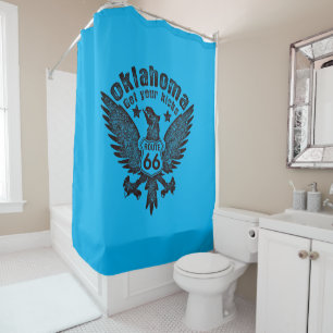 Oklahoma Get Your Kicks Shower Curtain