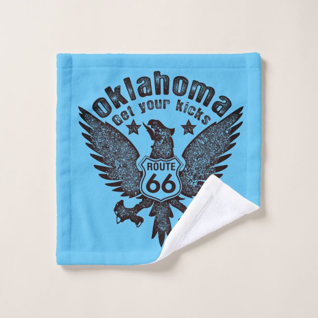 Oklahoma Get Your Kicks Wash Cloth (Wash Cloth)