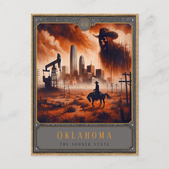 Oklahoma | Gothic Art Postcard (Front)