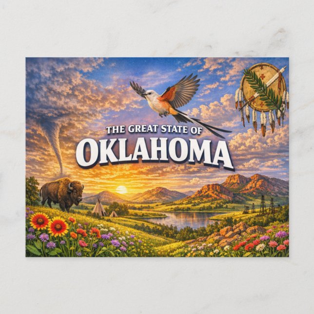 Oklahoma Greetings Postcard  (Front)