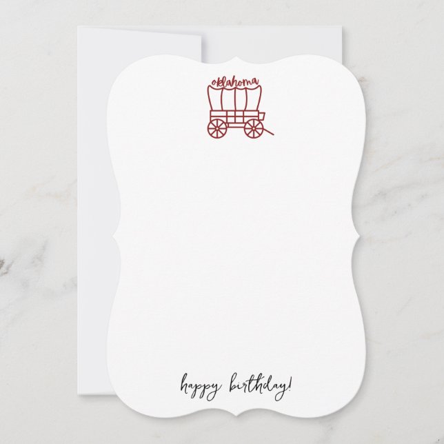 Oklahoma Happy Birthday Card (Front)