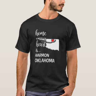 Oklahoma Home Is Where The Heart Is Harmon County T-Shirt