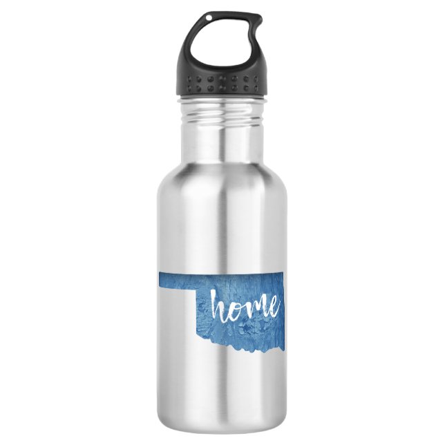 Oklahoma Home Wood Grain 532 Ml Water Bottle (Front)