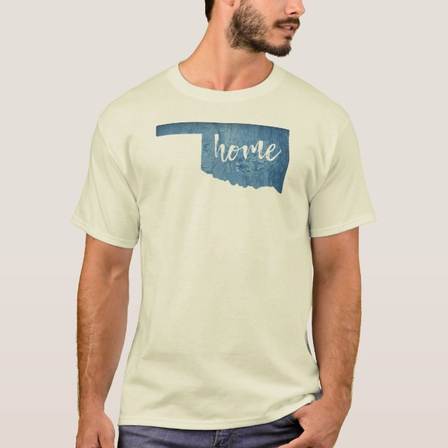 Oklahoma Home Wood Grain T-Shirt (Front)