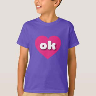 Oklahoma hot pink heart - I love ok T-Shirt