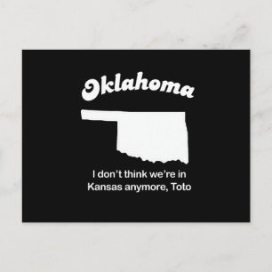Oklahoma - I don't think we're in Kansas Postcard