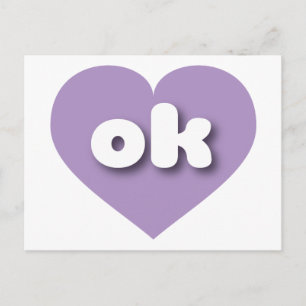 Oklahoma lavender heart - I love ok Postcard