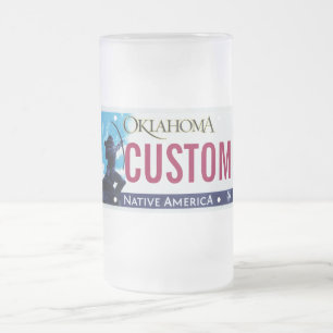 Oklahoma license plate mug