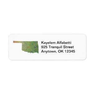 Oklahoma Map Return Address Label