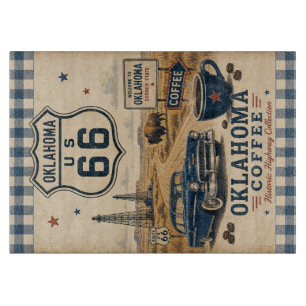 Oklahoma Mother Road Coffee Prep Cutting Board