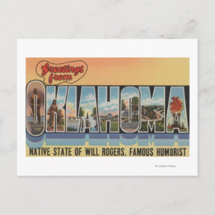 Oklahoma (Native State of Will Rodgers) Postcard