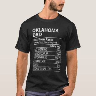 OKLAHOMA OK DAD Nutrition Facts Mens USA State T-Shirt