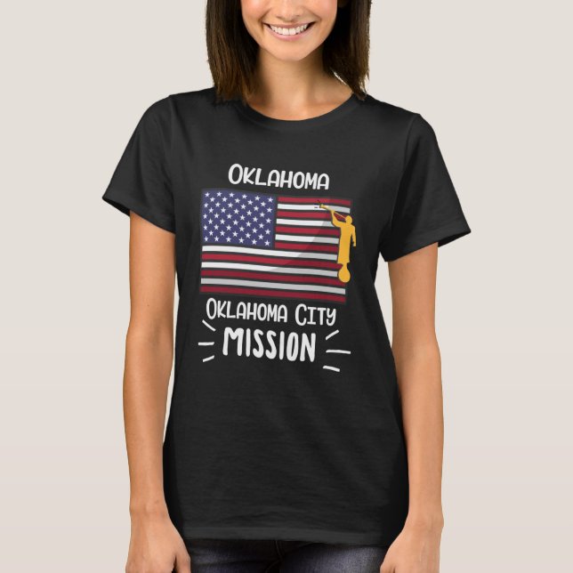 Oklahoma Oklahoma City Mormon LDS Mission Missiona T-Shirt (Front)