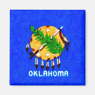 Oklahoma Painted Flag Products Magnet