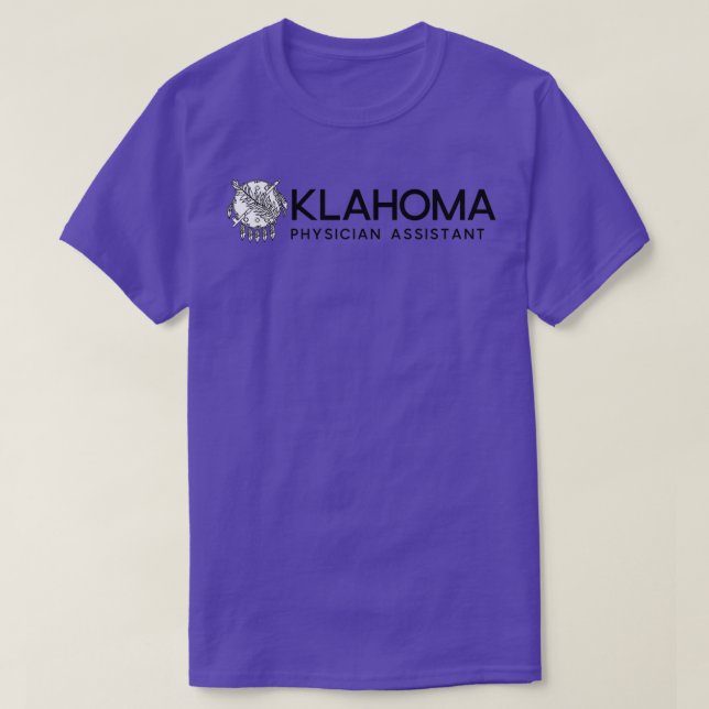 Oklahoma Physician Assistant Horizontal T-Shirt (Design Front)